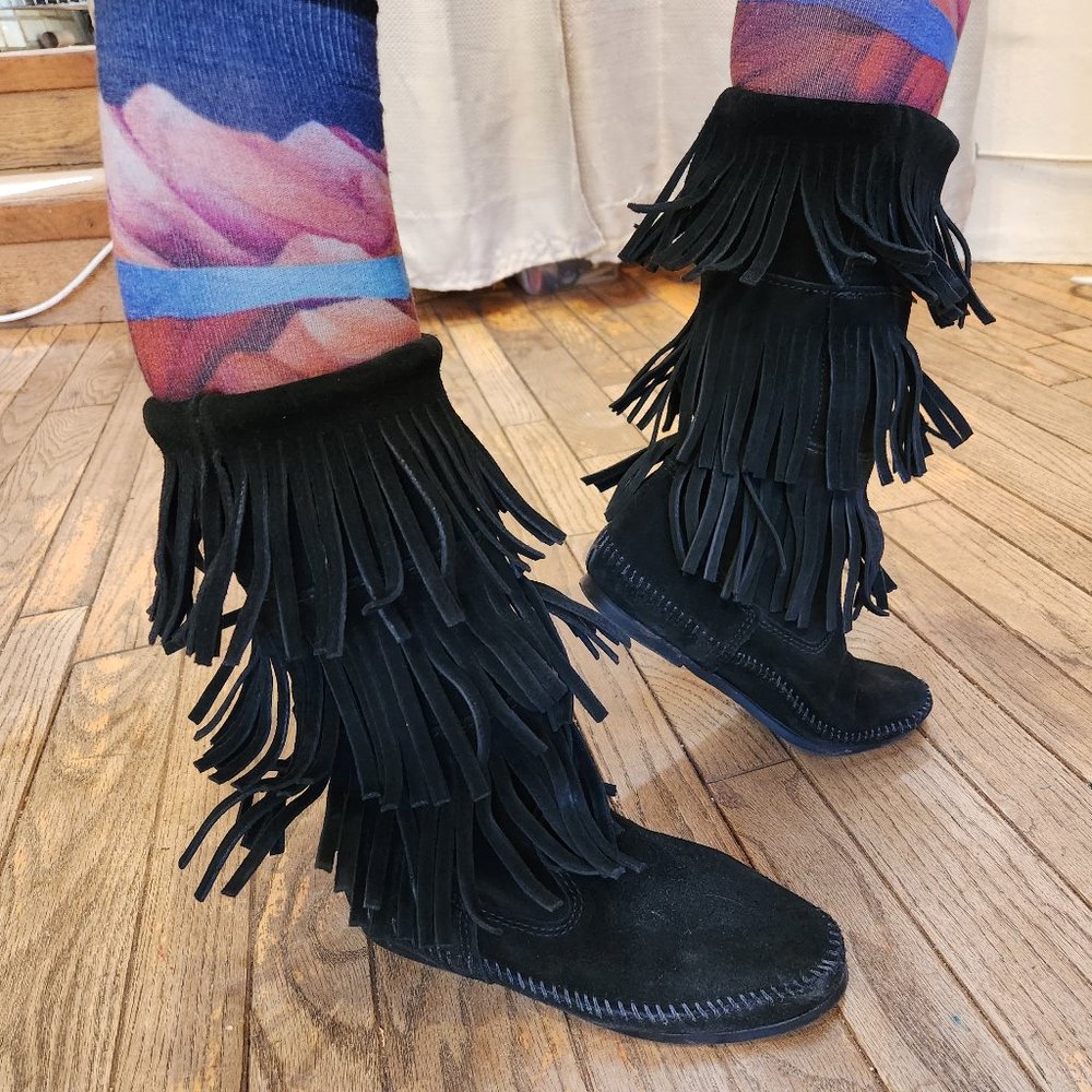3~layer fringe Minnetonka leather boot